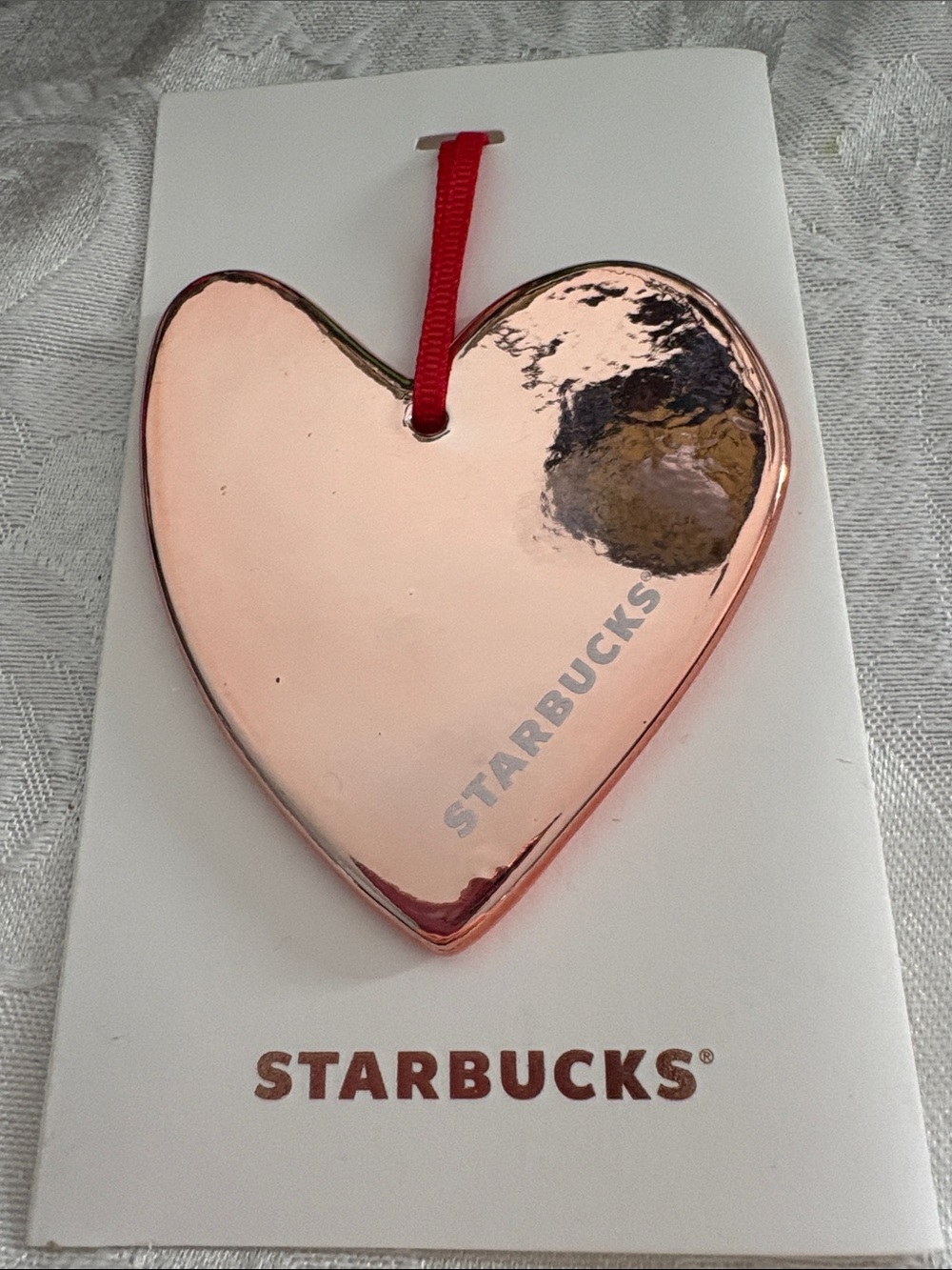 Starbucks heart ornament